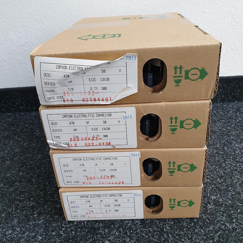 470UF 50V Size 13x20 Series KM Typ T/A